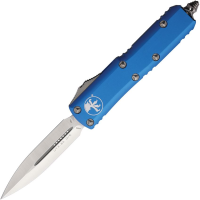 Microtech 2324BL Auto UTX-85 Double Edge OTF Knife Blue Handles
