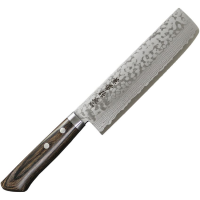 Kanetsune 371 Sairyu Usubagata Damascus 165mm Knife Brown Wood Handles
