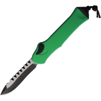 Heretic 00811ATXGRN Auto Hydra OTF Knife Recurve Toxic Green Handles