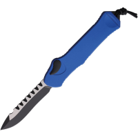 Heretic 00810ABLU Auto Hydra Two Tone OTF Knife Recurve Blue Handles