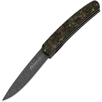 Maserin 381DG Mini Gourmet Damascus Linerlock Knife Carbon Fiber Handles