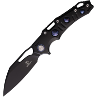 Defcon 9313 Gravity Black Framelock Knife Black Handles