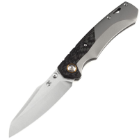 Kansept 1051A1 Weim Framelock Knife Gray Titanium/Carbon Fiber Handles