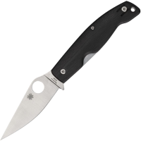 Spyderco 257GP Pattadese Linerlock Knife Black Handles