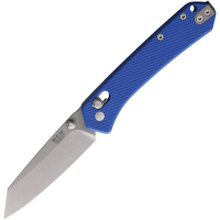 MKM-Maniago YPGBL Yipper Stonewashed Crossbar Lock Knife Blue G10 Handles