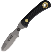 Knives Of Alaska 00069FG Muskrat D2 Carbon Steel Fixed Blade Knife Black Handles
