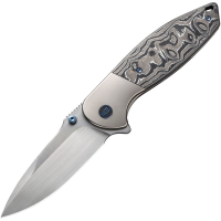 WE 230353 Nitro OG Stonewash Framelock Knife Gray/Alum Foil Carbon Fiber Handles