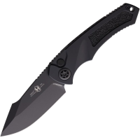 Heretic 0484AT Auto Pariah Black Button Lock Knife Black Handles