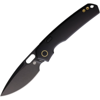 Vosteed A2203 Psyop Top Black Stonewash Linerlock Knife Ti Black Handles