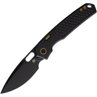 Vosteed A2201 Psyop Top Black Stonewash Linerlock Knife Ti Black Handles