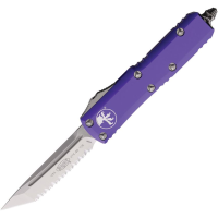 Microtech 2336PU Auto UTX-85 Serrated Tanto OTF Knife Purple Handles