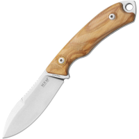 MKM-Maniago PT1O Pocket Tango 1 Fixed Blade Knife Olive Wood Handles