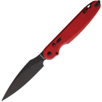 Daggerr FM031RDBW Parrot Stonewash VG-10 Button Lock Knife Red G10 Handles