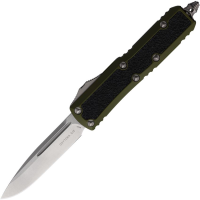 Microtech 12410ODS Auto Daytona Stonewash Single Edge OTF Knife OD Green Handles