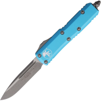 Microtech 23110APTQ Auto UTX-85 Apocalyptic Single Edge OTF Knife Distressed Turquoise Handles