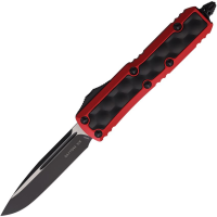 Microtech 1241RDBIS Auto Daytona Two-Tone Single Edge OTF Knife Red/Black Handles