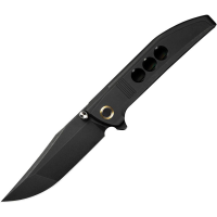 We 220411 Ezinta Black Stonewash Framelock Knife Black Handles