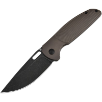 Artisan 1852GBBO SATYR Black Stonewash Framelock Knife Bronze Handles