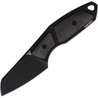 Suprlativ 007 Hella Camo CF Black Fixed Blade Knife Black Handles