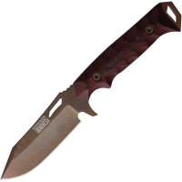 Dawson 15954 Shepherd Arizona Copper Fixed Blade Knife Red/Black Handles