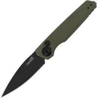 Kershaw 7551OLBLK Auto Launch 18 Black Knife Green Handles
