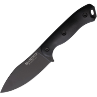 Becker 19BK Nessmuk Black Carbon Steel Fixed Blade Knife Black Handles
