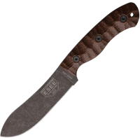 ESEE JG5BM JG5 Black Stonewash Carbon Steel Fixed Blade Knife Brown Handles