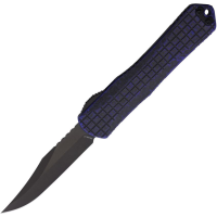 Heretic 030BF6ABRKPU Auto Manticore X Black MagnaCut Bowie OTF Knife Purple Handles