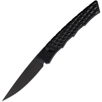 Piranha P23BKT Auto Crossfire Black Button Lock Knife Black Handles