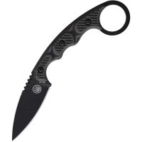 Beretta CO502A Small Black Carbon Steel Fixed Blade Knife Black/Gray G-10 Handles