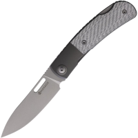 Maxace MM361B Beetle 2 Lockback Knife Silver Carbon Fiber Handles