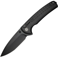 Civivi 22025D1 Sentinel Strike II Black Stonewash Nitro V Drop Point Button Lock Knife Black Handles