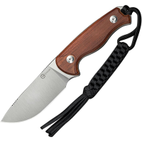 Civivi 230944 Timberbark Satin Drop Point Fixed Blade Knife Brown Wood Handles