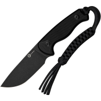 Civivi 230941 Timberbark Black Stonewash Drop Point Fixed Blade Knife Black G10 Handles