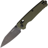 Kershaw 6105OLBW Bel Air Blackwash MagnaCut Duralock Knife Green Handles