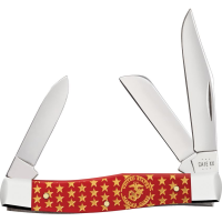 Case XX 13206 USMC Medium Stockman Knife Red Handles