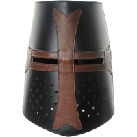 India Made 911002 Leather Crusader Helmet