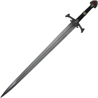 Valyrian Steel 0008D Blackfyre Damascus Sword Black Leather Wrapped Handles