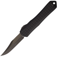 Heretic 022BF6AT Auto Manticore S Black MagnaCut Bowie OTF Knife Black Handles
