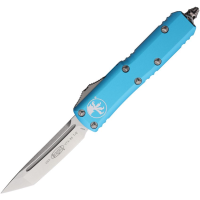Microtech 23310TQ Auto UTX-85 Stonewash Tanto OTF Knife Turquoise Handles