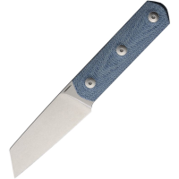 Straight Line 8ERDC Erny Stonewash Sheepsfoot Fixed Blade Knife Denim Micarta Handles