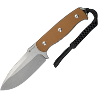 SenCut 240363 Toxodon Stonewash Drop Point Fixed Blade Knife Brown G10 Handles
