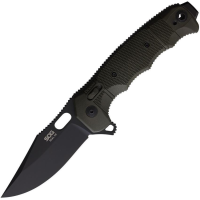SOG 12211057 SEAL XR Lock Black Knife OD Green Handles