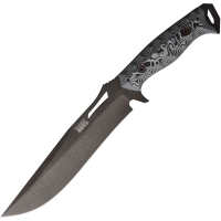 Dawson 48145 Seraphim CP Midnight MagnaCut Bowie Fixed Blade Knife Black /White G10 Handles