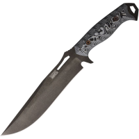 Dawson 48176 Seraphim SP Midnight MagnaCut Bowie Fixed Blade Knife Black /White G10 Handles