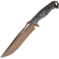 Dawson 49185 Seraphim SP Arizona Copper MagnaCut Bowie Fixed Blade Knife Black /White G10 Handles