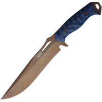 Dawson 84301 Seraphim CP Midnight MagnaCut Bowie Fixed Blade Knife Black /Blue G10 Handles