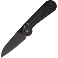 Hightron 001BLK Edgeplay Black Sheepsfoot Axis Lock Knife Black Handles