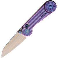 Hightron 001PURP Edgeplay Sheepsfoot Axis Lock Knife Purple Handles