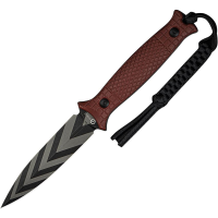 Civivi 230263 Perfrico Tiger False Double Edge Dagger Fixed Blade Knife Burgandy G10 Handles